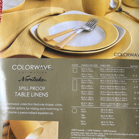 Colourwave spill proof Gold tablecloth - Picture 4 of 5